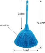 3 Pack Microfiber Delicate Duster,Comfortable Non Slip Handle, 3 Colour Washable Dusting Brush for Blinds Kitchen Keyboard Office
