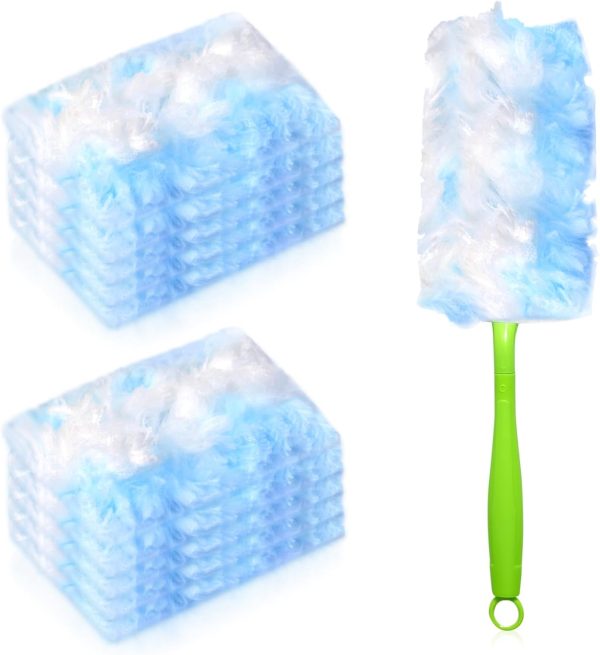 Duster Refills with Duster Refills,10 Count 180 Heavy Duty Dusters Refills,Multi Surface Heavy Duty Feather Dusters Kit for Cleaning Kitchens,Bedrooms,Bathrooms,Studies,Cars