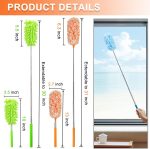 4 Pack 13" to 30" Extendable Feather Duster Kit, Washable Duster Head, Microfiber Duster for Office, Car, Window, Furniture