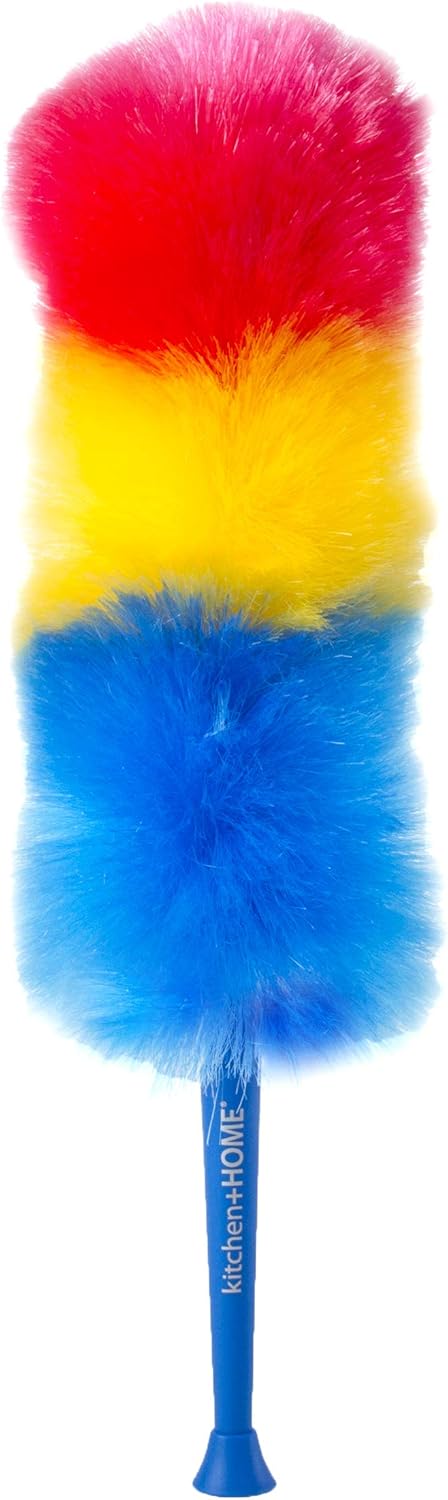 Kitchen + Home 23” inch  Static Duster - Electrostatic Feather Duster Attracts dust Like a Magnet!
