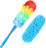Static Duster 24inch Reusable Microfiber Electrostatic Dusters with 2 Beandable and Washable Duster Head for Cleaning Home, Office, Car