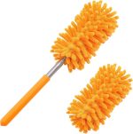 Microfiber Duster for Cleaning,  Hand Washable Dusters with 2pcs Replaceable Microfiber Head, Extendable Pole, Detachable Cleaning Supplies for Office, Car, Window, Furniture, Ceiling Fan