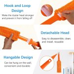 4 Pack 15" Microfiber Feather Duster, Gap Duster, Blind Duster, Hand Duster for Cleaning Gap, Blinds,Furniture,Computers,Keyboards,Car Interiors