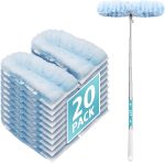 6 ft Extendable Duster Handle with 20 Refills, Compatible with , Disposable Microfiber Dusting Pads for Home Cleaning, Ceiling, Fan, Window, Hard-to-Reach Areas