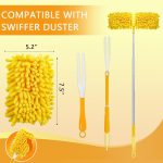 Reusable Duster Refill Compatible with  Hand Duster - 360 Heavy Duty Dusters Refills - Microfiber Ceiling Fan Duster for  Dusters Extended Handle, 4 Pack(Handle is Not Included)
