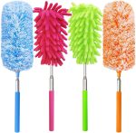 4 Pack 13" to 30" Extendable Feather Duster Kit, Washable Duster Head, Microfiber Duster for Office, Car, Window, Furniture