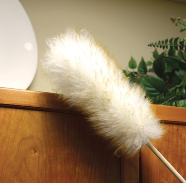24-Inch Pure Lambs Wool Duster with Wood Handle