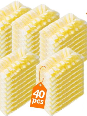 40 Count 360° Heavy Duty Duster Refills Compatible with ,Large Size-Extra Thick Disposable Electrostatic Feather Duster Refill with 1 Retractable Handle(35-inch Length Fully expanded)